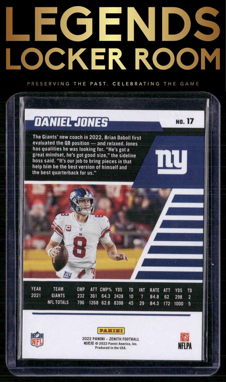 2022 Zenith #17 Daniel Jones Retail