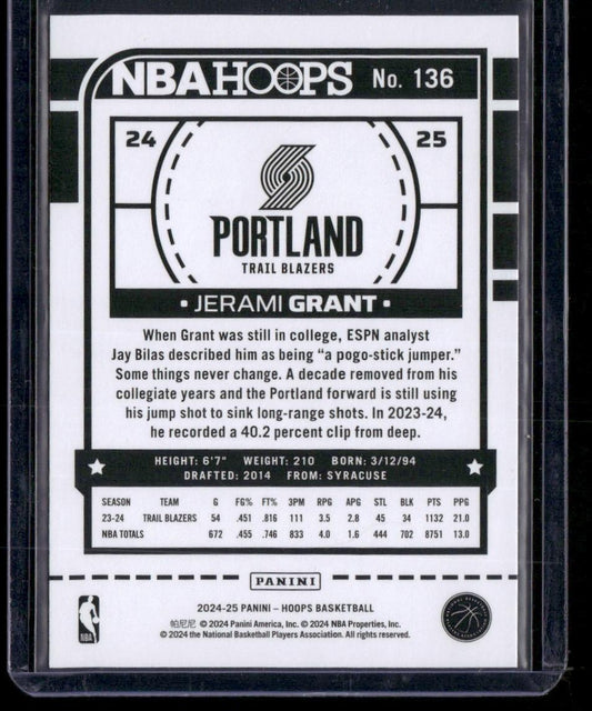 2024-25 Hoops #136 Jerami Grant