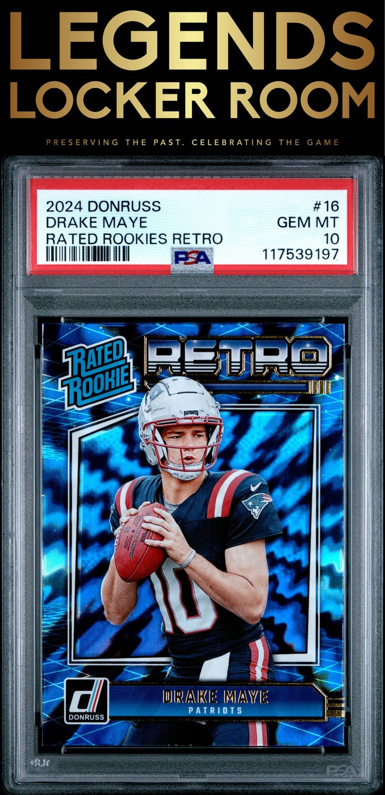 2024 Panini Donruss Rated Rookies Retro #16 Drake Maye PSA 10