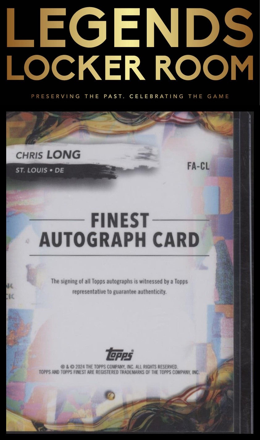2024 Finest #FA-CL Chris Long Finest Autographs Gold Refractor #/50
