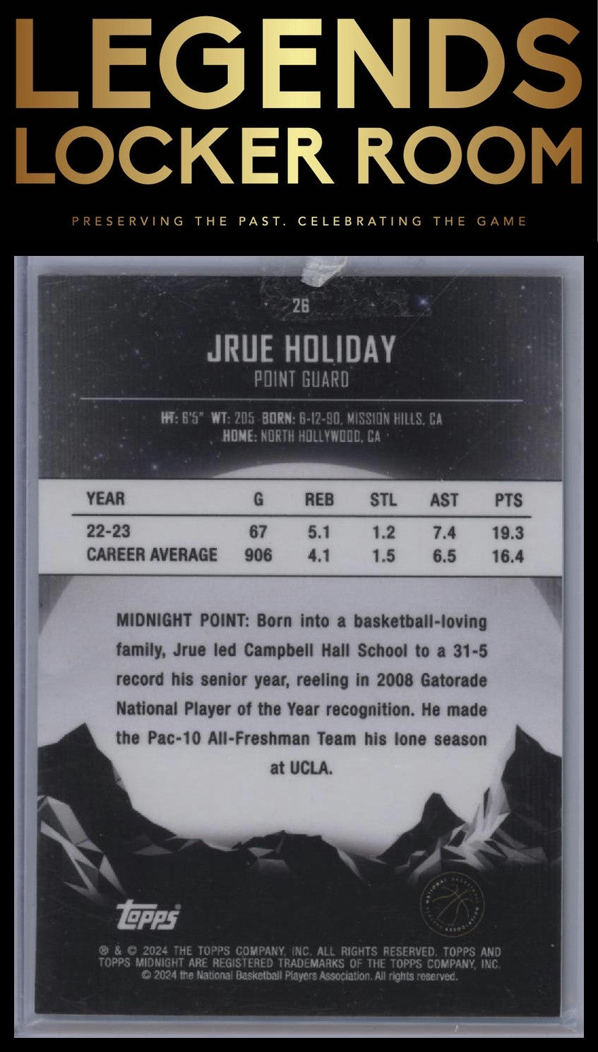 2023-24 Topps Midnight #26 Jrue Holiday Morning #/149