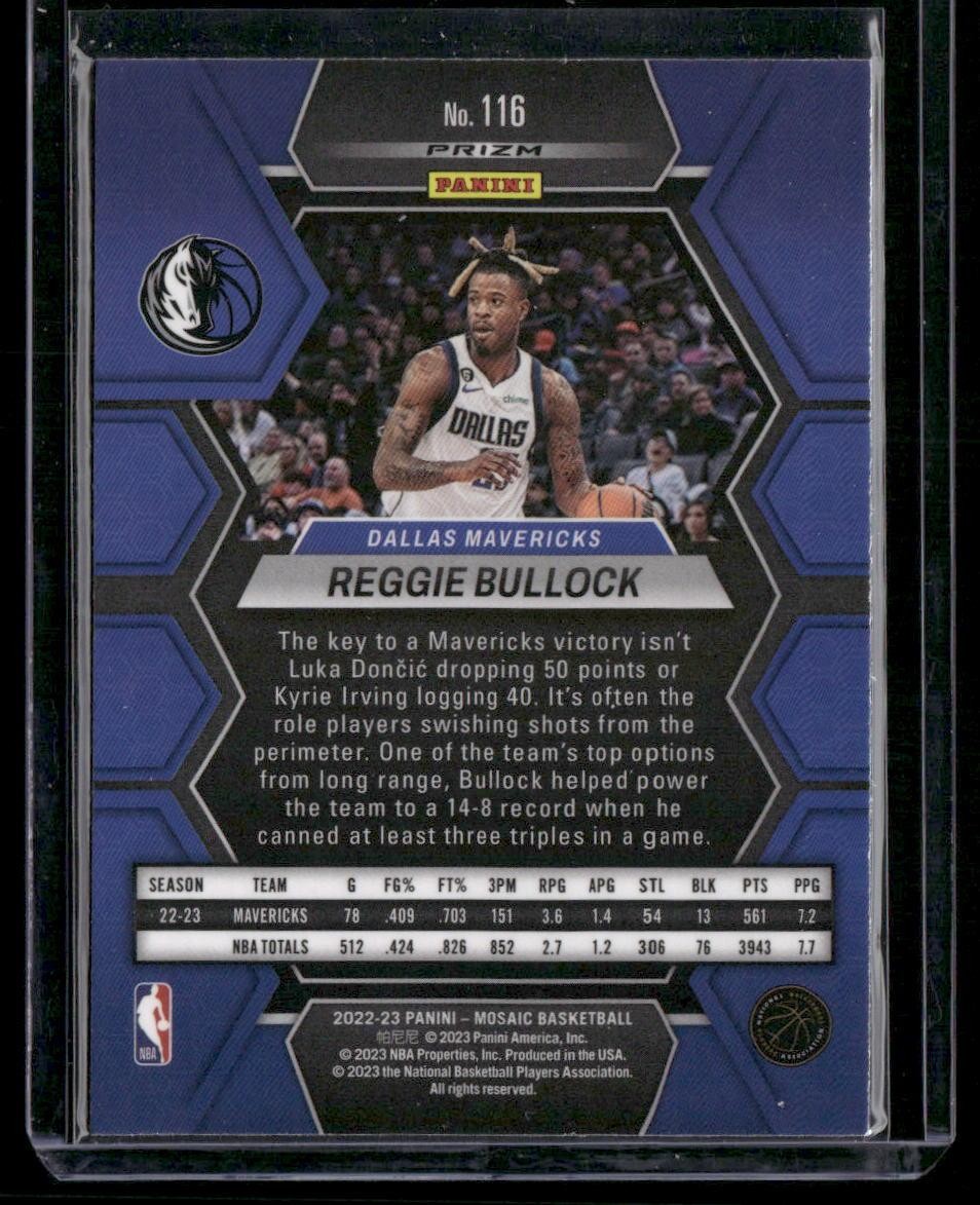 2022-23 Panini Mosaic #116 Reggie Bullock Green