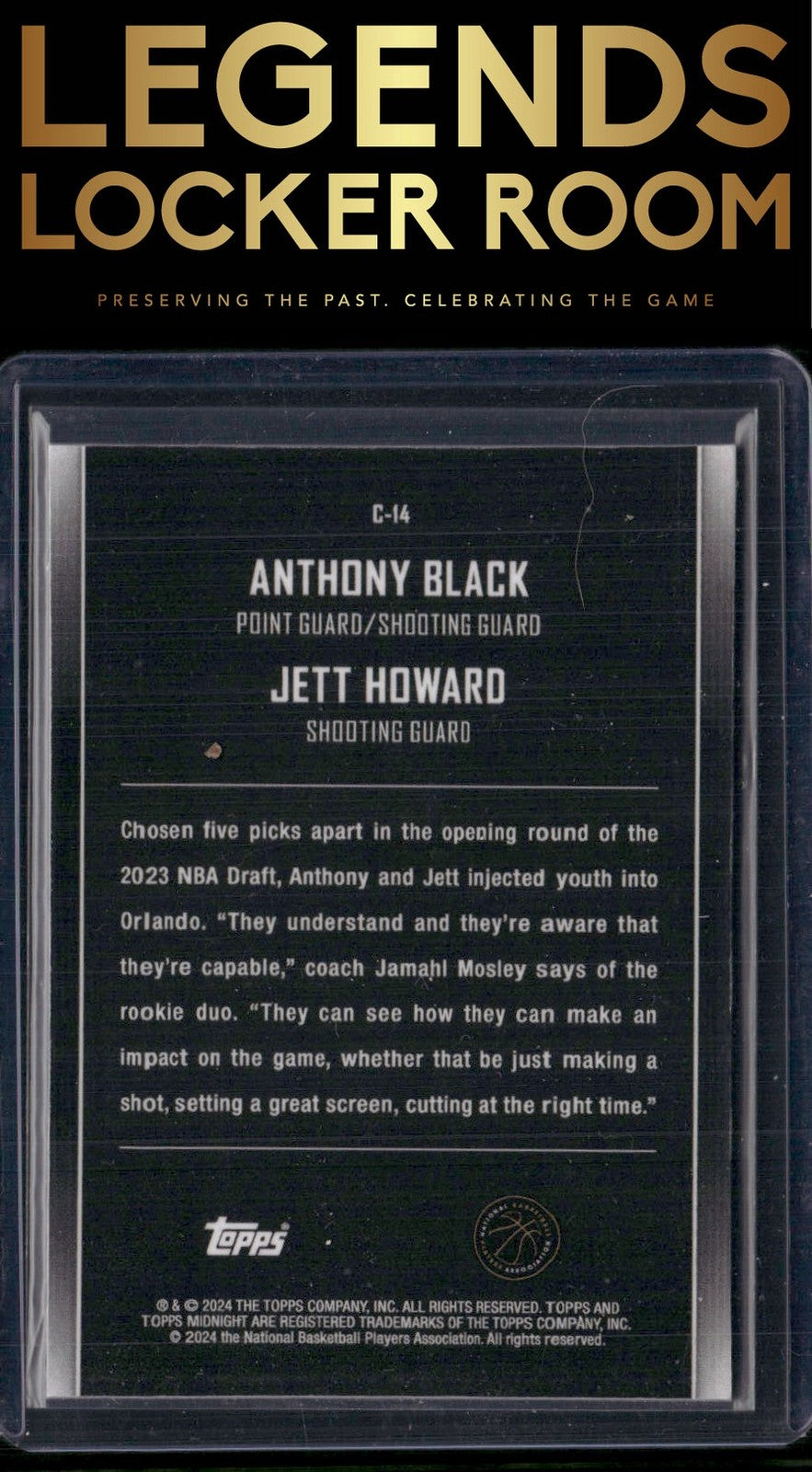 2023-24 Topps Midnight #C-14 Anthony Black / Jett Howard Constellations