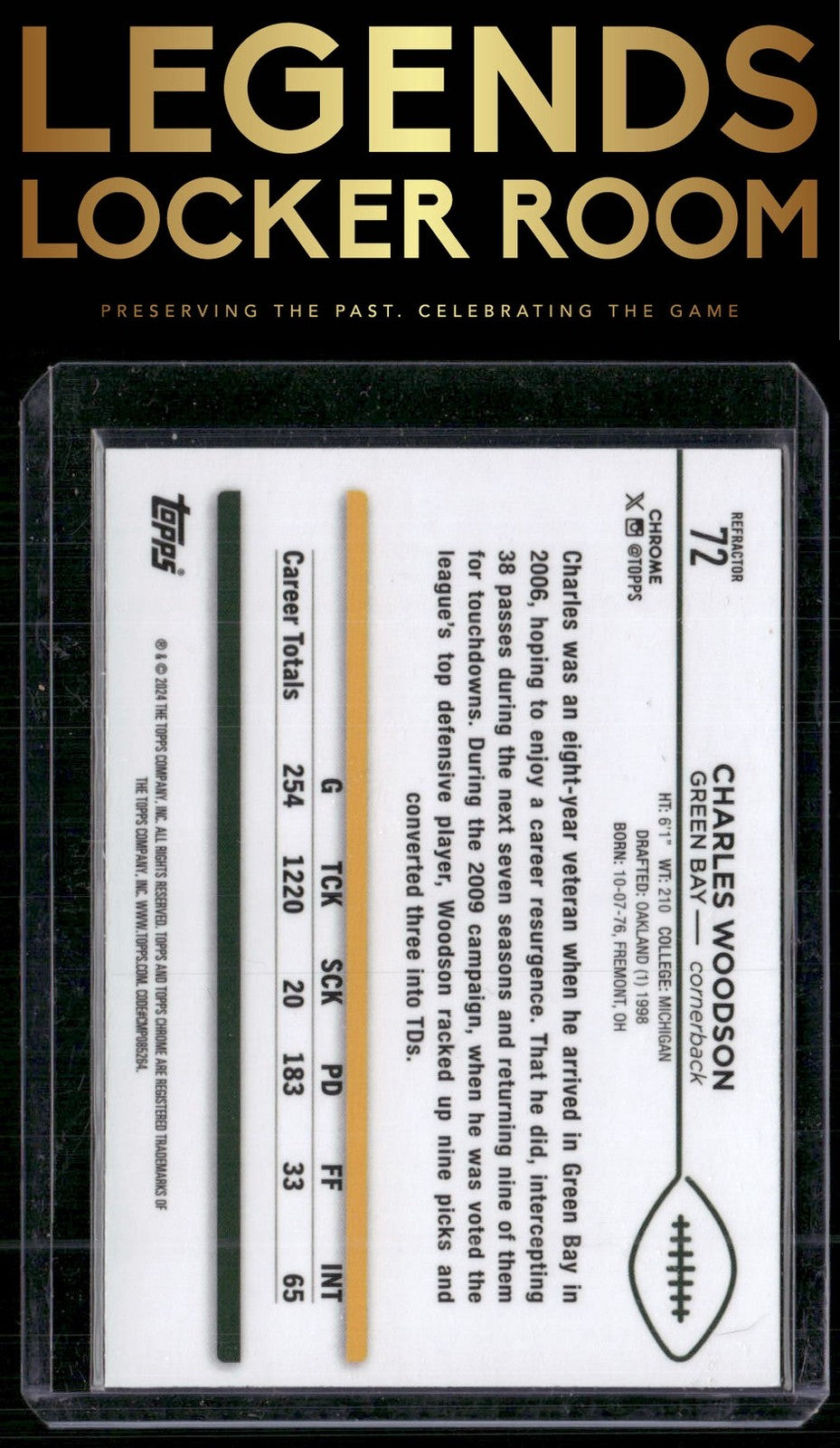 2024 Topps Chrome #72 Charles Woodson Refractor