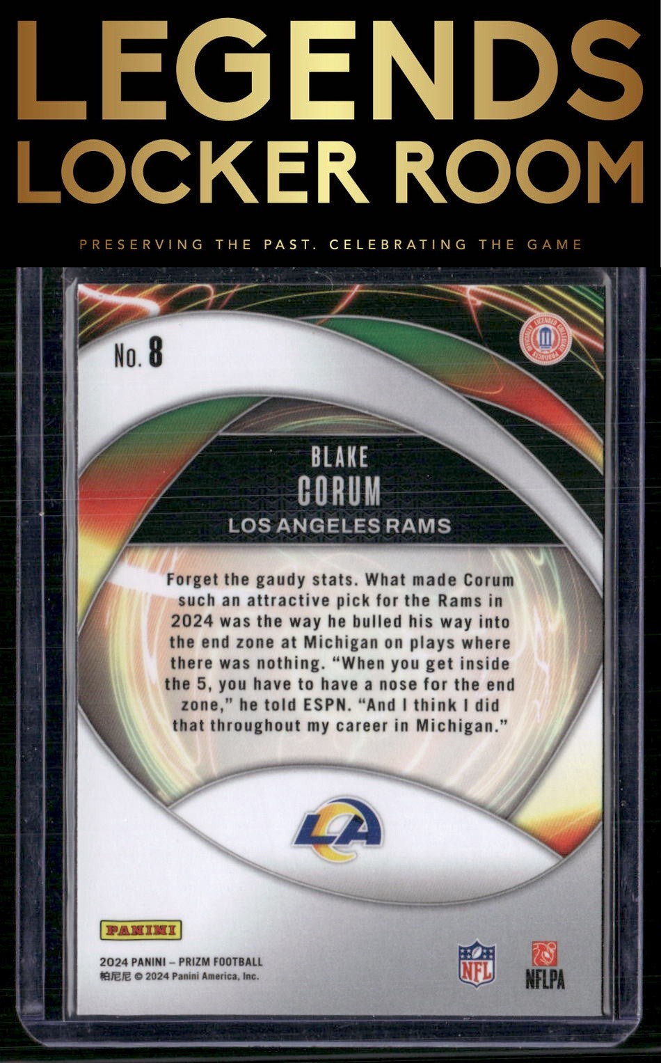 2024 Panini Prizm #8 Blake Corum Portals