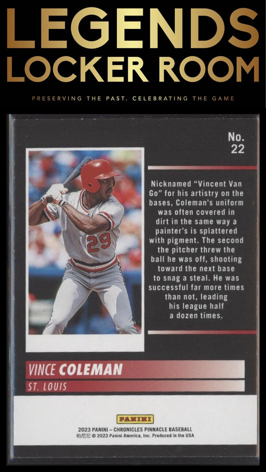 2023 Panini Chronicles: Pinnacle #22 Vince Coleman