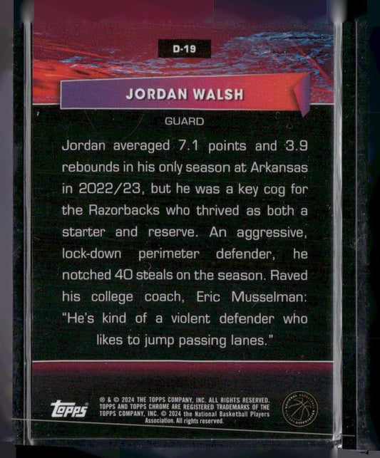 2023-24 Topps Chrome #D-19 Jordan Walsh Destiny