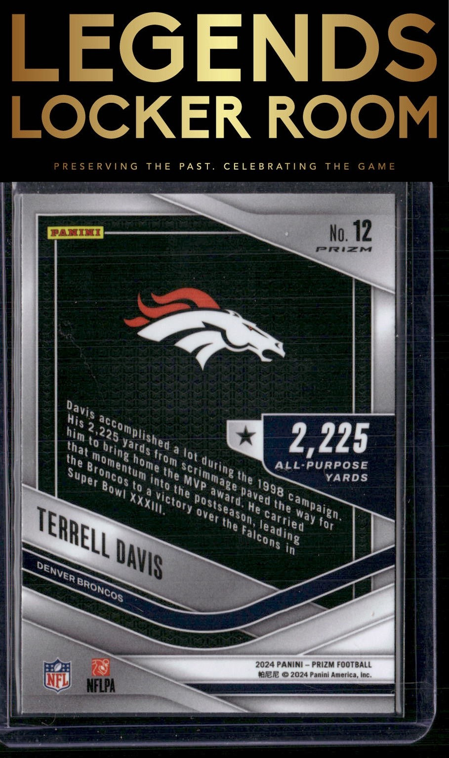 2024 Panini Prizm #12 Terrell Davis All Purpose Silver Prizm