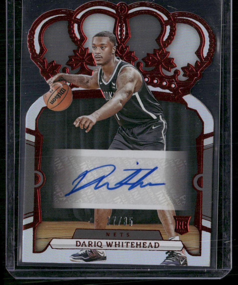 2023-24 Panini Crown Royale Dariq Whitehead Rookie Crown Auto Red #/35