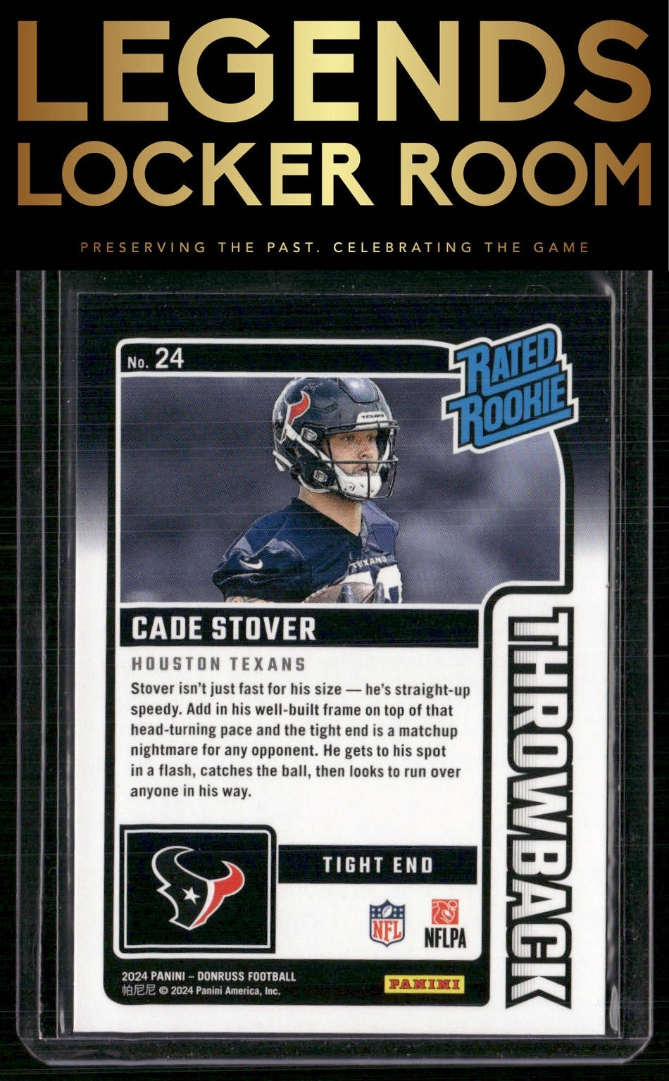 2024 Donruss #24 Cade Stover Rated Rookies Throwback