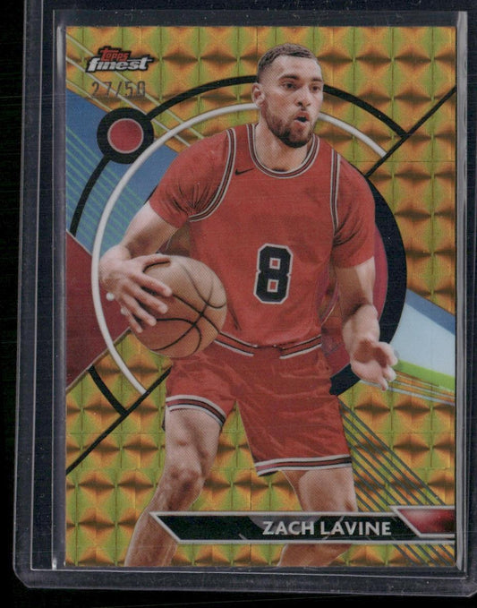 2023-24 Finest #10 Zach LaVine Gold Geometric Refractors #/50