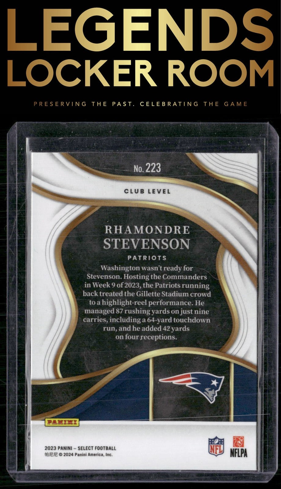 2023 Panini Select #223 Rhamondre Stevenson