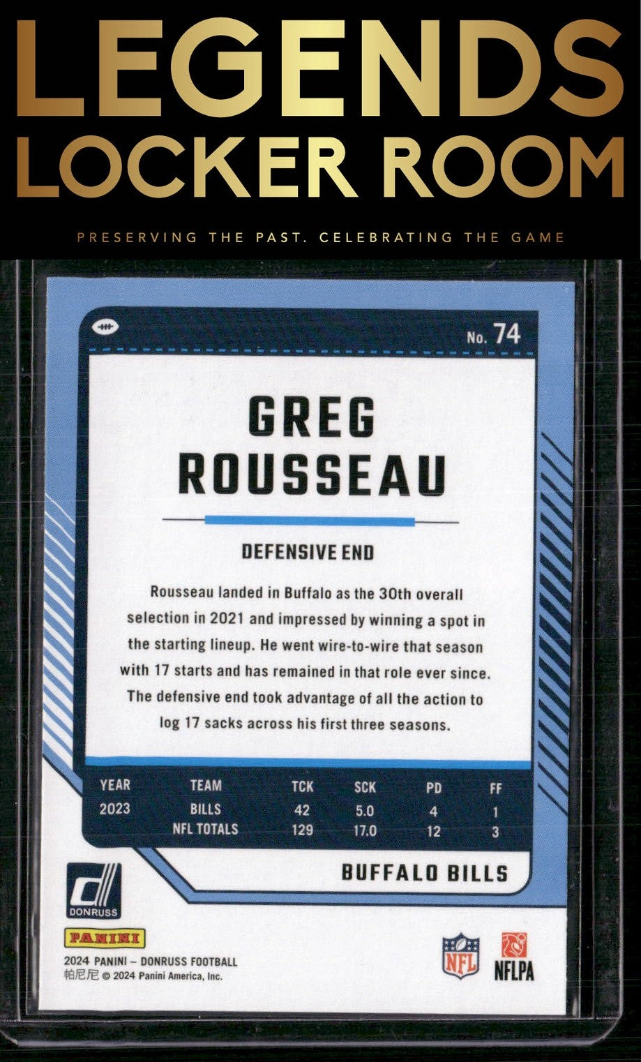 2024 Donruss #74 Greg Rousseau