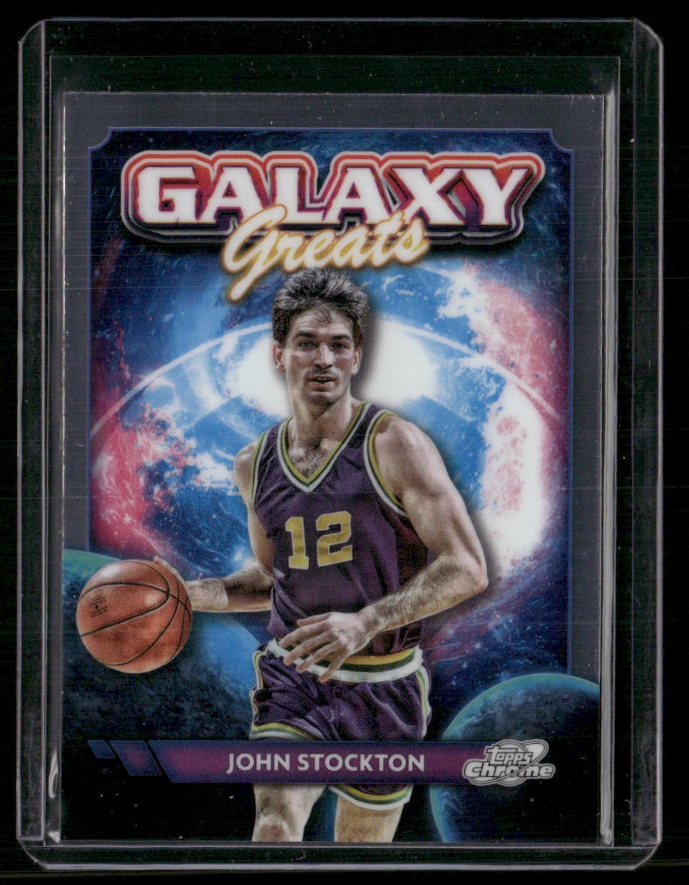 2023-24 Topps Chrome Cosmic #GG-21 John Stockton Galaxy Greats