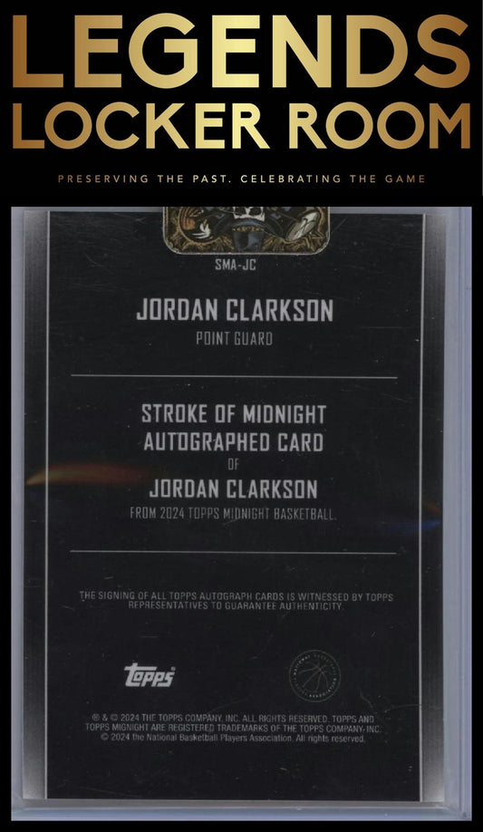 2023-24 Topps Midnight #SMA-JC Jordan Clarkson Stroke of Midnight Autographs