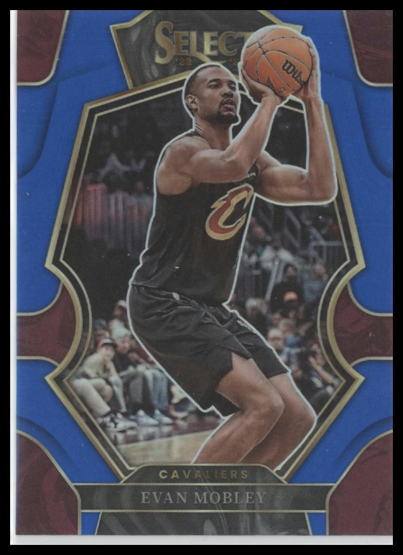 2022-23 Panini Select #144 Evan Mobley Blue Prizms