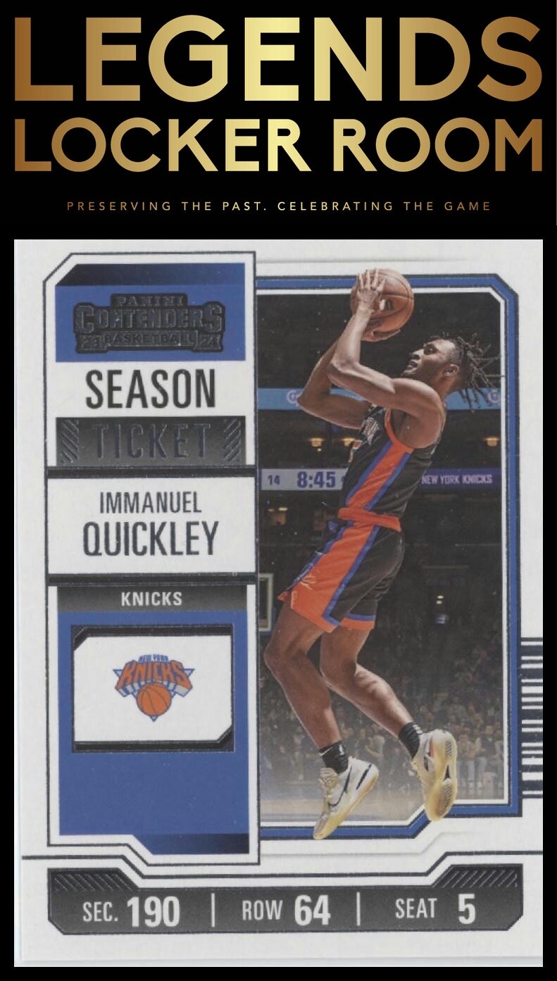 2023-24 Panini Contenders #73 Immanuel Quickley Season Ticket Retail
