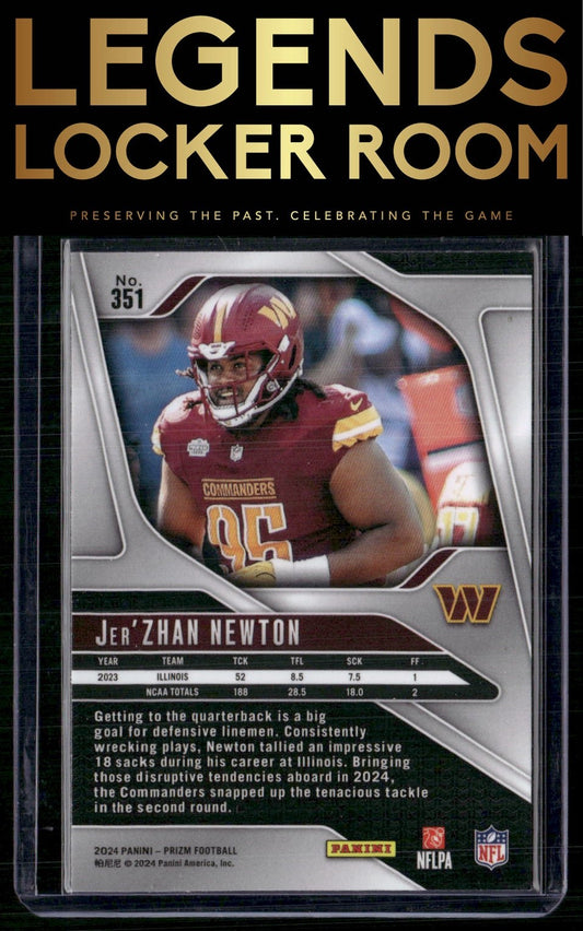 2024 Panini Prizm #351 Jer'Zhan Newton
