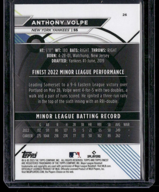 2023 Finest #26 Anthony Volpe