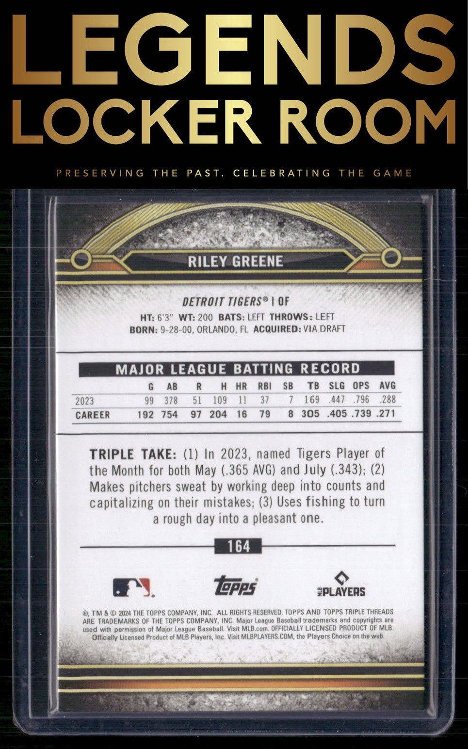 2024 Topps Triple Threads #164 Riley Greene