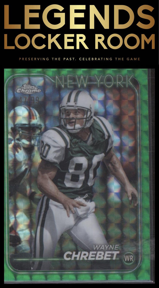 2024 Topps Chrome #149 Wayne Chrebet Green Geometric Refractor #/99