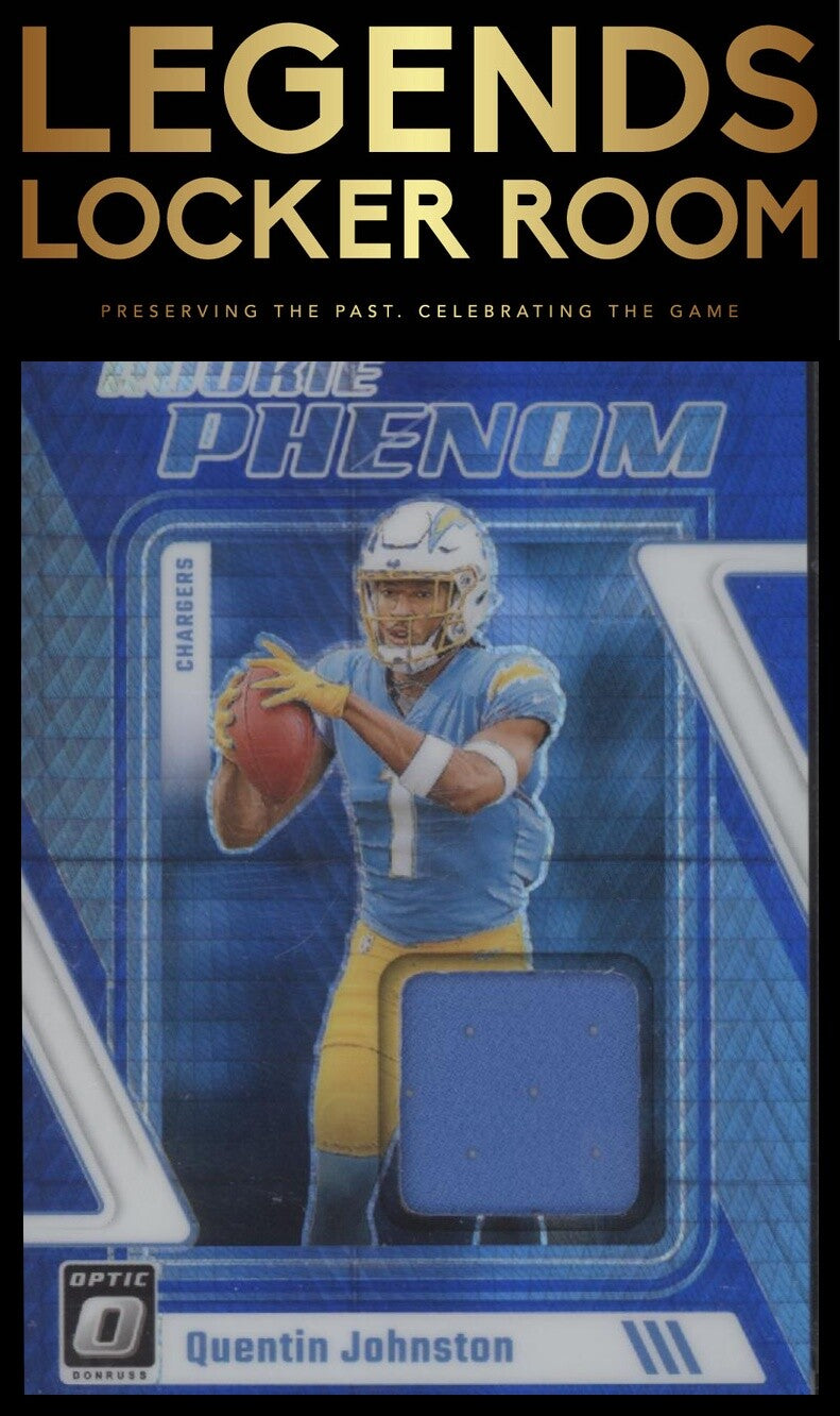 2023 Donruss Optic #RP-QJ Quentin Johnston Rookie Phenom Blue Hyper