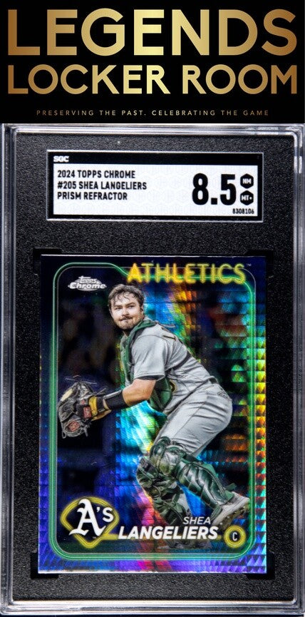 2024 Topps Chrome #205 Shea Langeliers Prism Ref. SGC 8.5