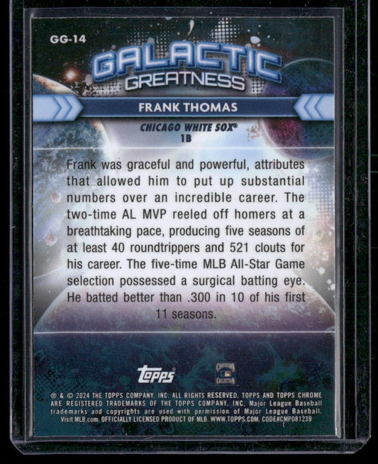 2024 Topps Chrome Cosmic #GG-14 Frank Thomas Galactic Greatness