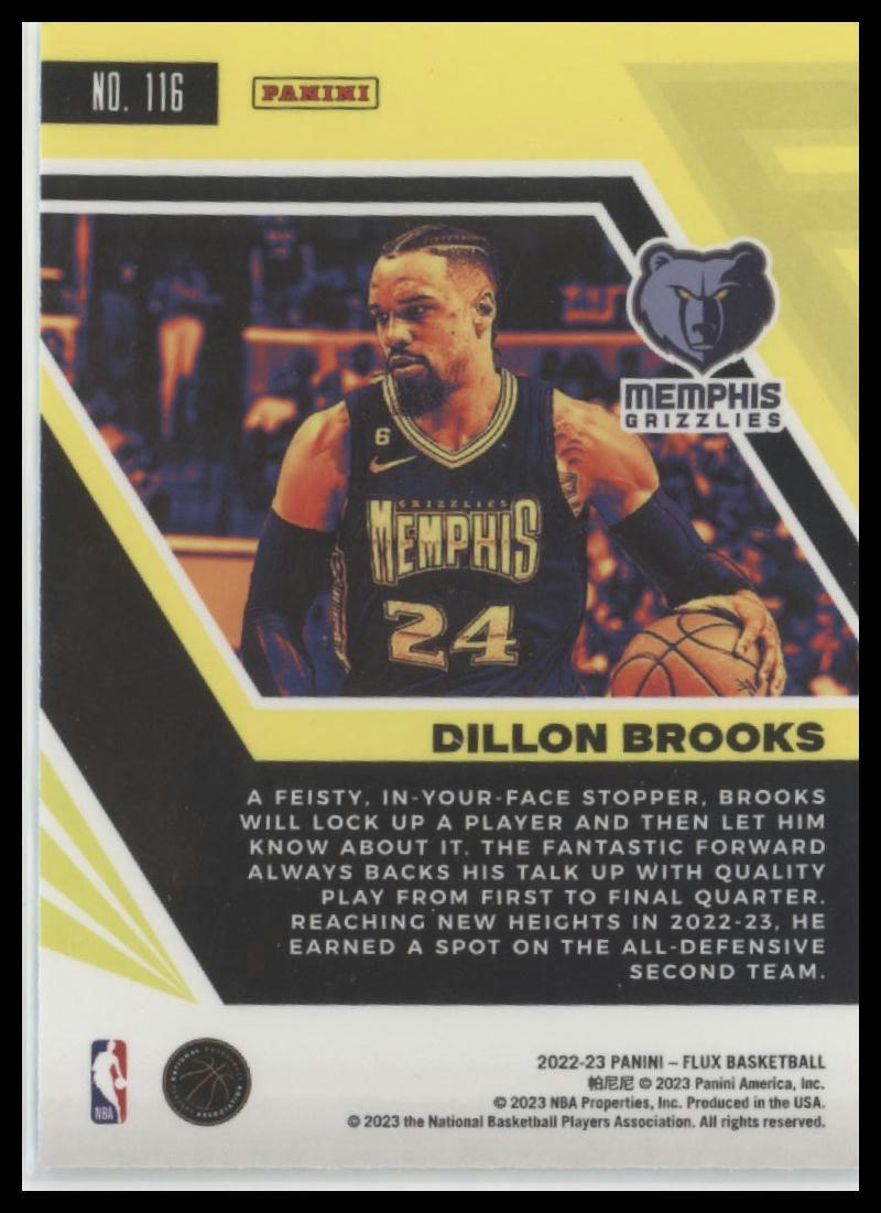 2022-23 Panini Flux #116 Dillon Brooks