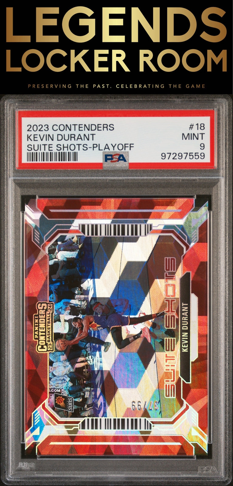 2023 Panini Contenders Suite Shots #18 Kevin Durant Suite Shots-Playoff PSA 9