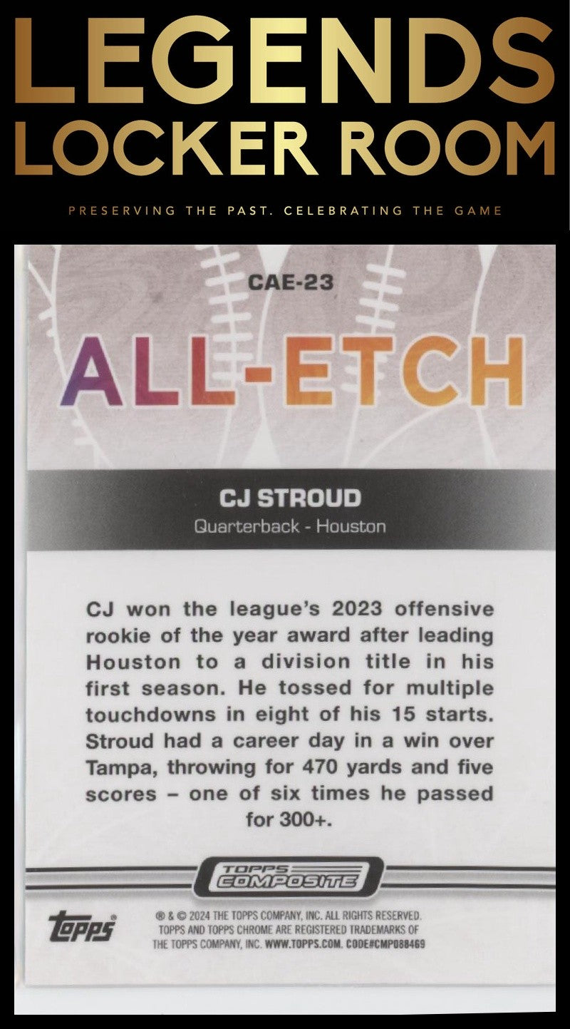 2023 Topps Composite #CAE-23 CJ Stroud Chrome All-Etch