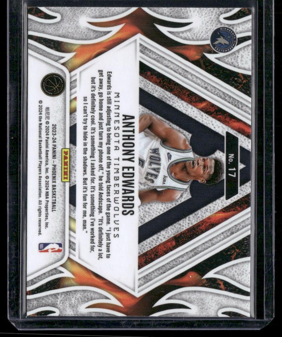 2023-24 Panini Phoenix #17 Anthony Edwards Fire Forged