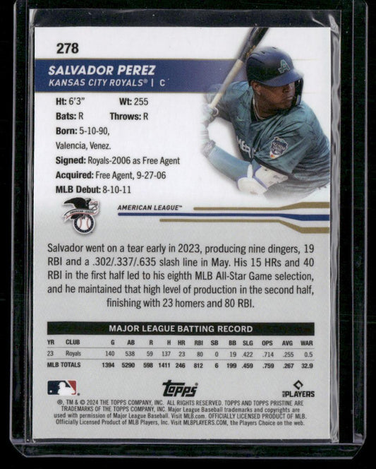 2024 Topps Pristine #278 Salvador Perez