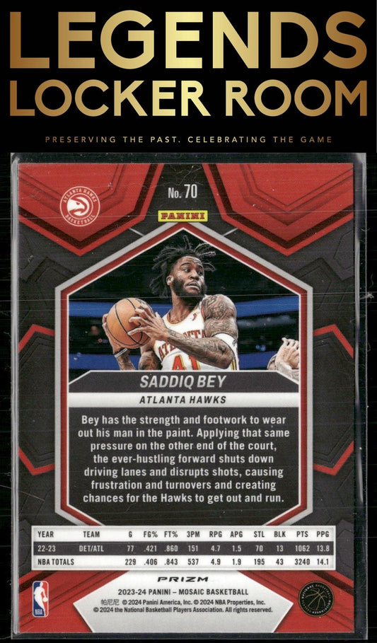 2023-24 Panini Mosaic #70 Saddiq Bey Red