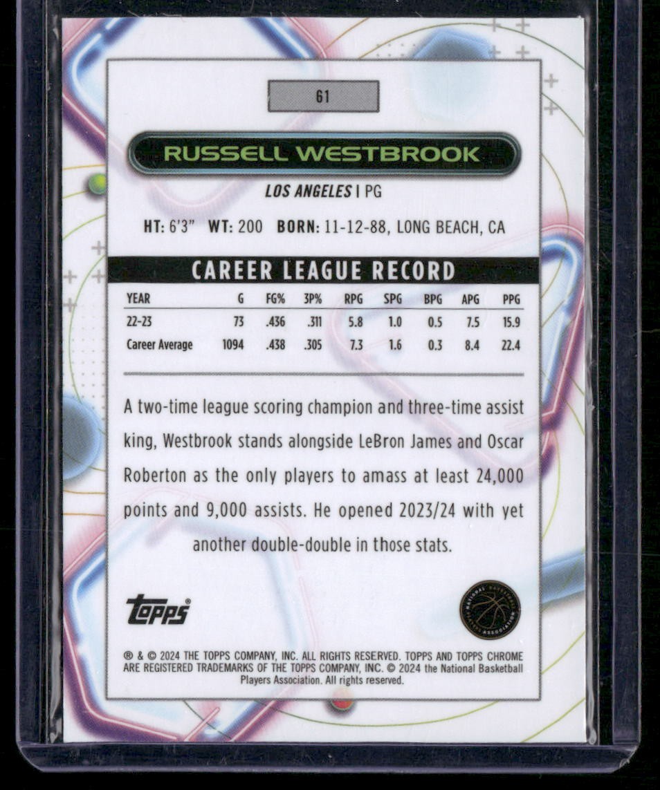 2023-24 Topps Chrome Cosmic #61 Russell Westbrook