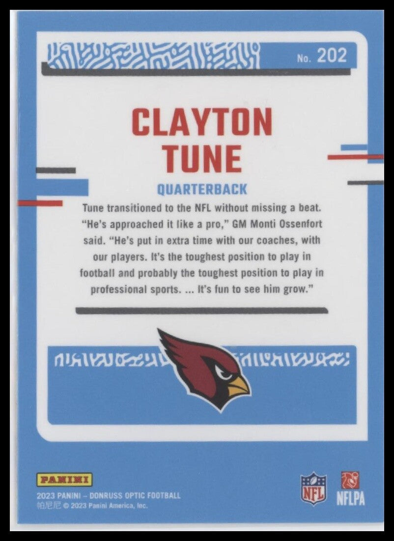 2023 Donruss Optic #202 Clayton Tune