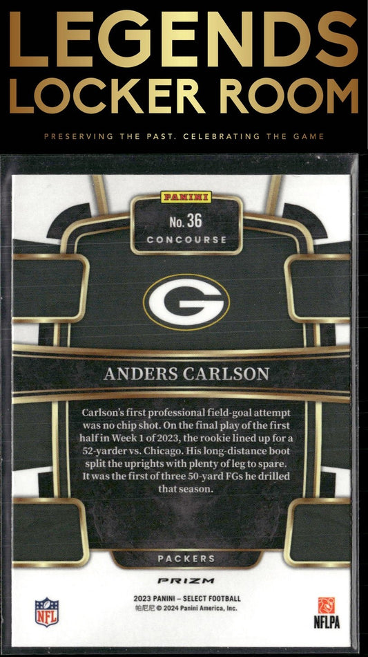2023 Panini Select #36 Anders Carlson Silver Prizms