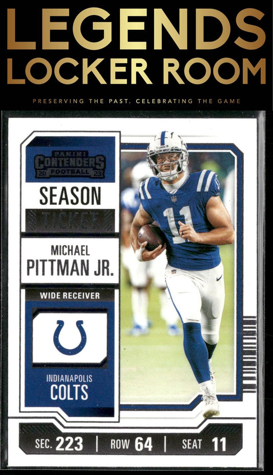 2023 Panini Contenders #44 Michael Pittman Jr. Season Ticket Retail