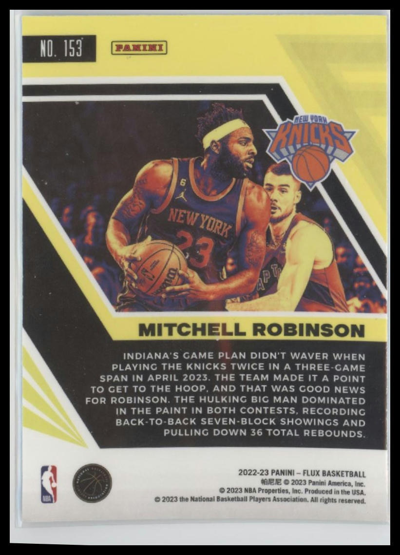 2022-23 Panini Flux #153 Mitchell Robinson