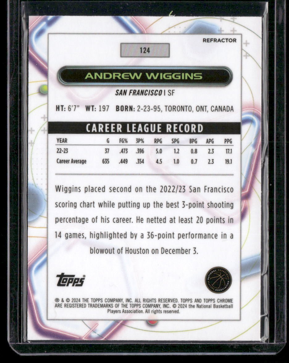 2023-24 Topps Chrome Cosmic #124 Andrew Wiggins Refractors