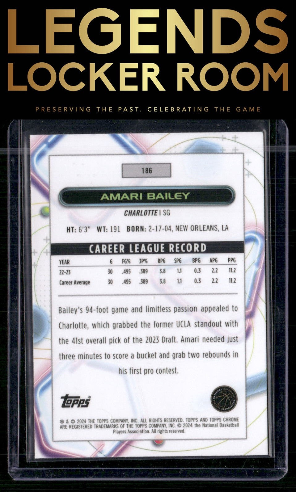 2023-24 Topps Chrome Cosmic #186 Amari Bailey