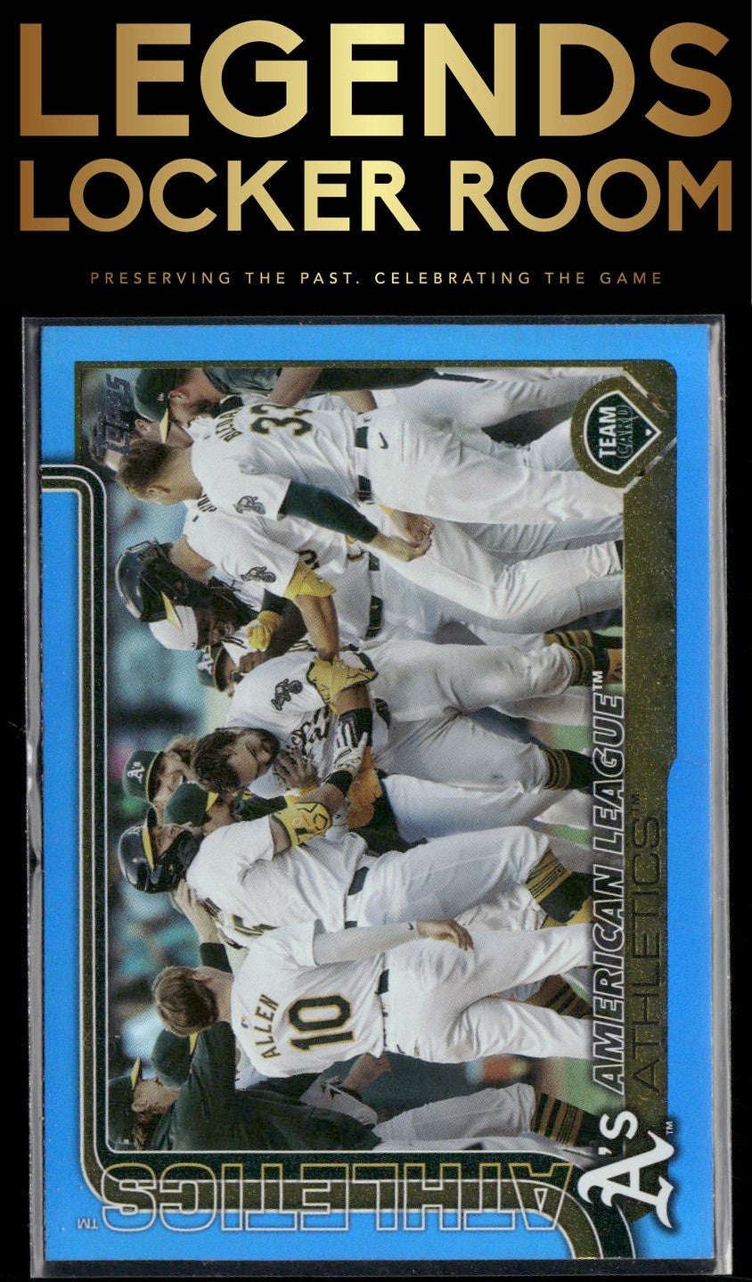 2025 Topps #594 Athletics Blue Holo Foil #/150