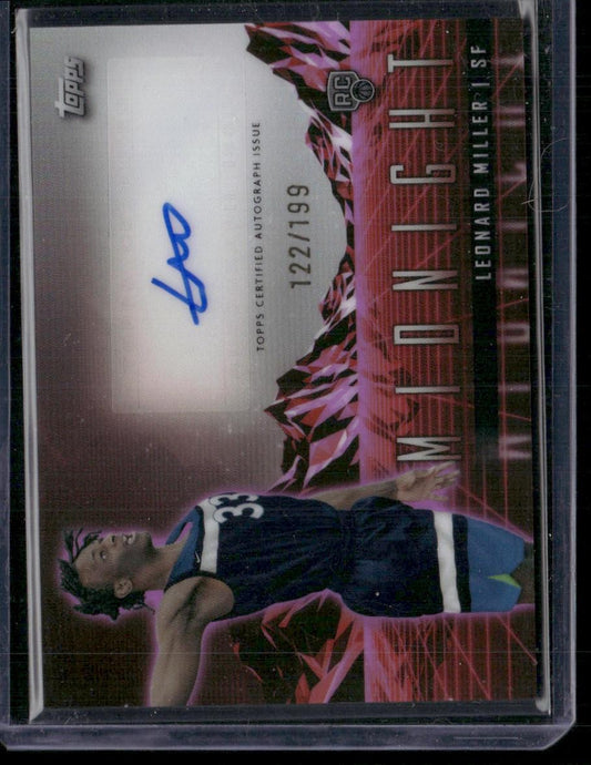2023-24 Topps Midnight Leonard Miller Rookie Horizon Signatures Twilight #/199