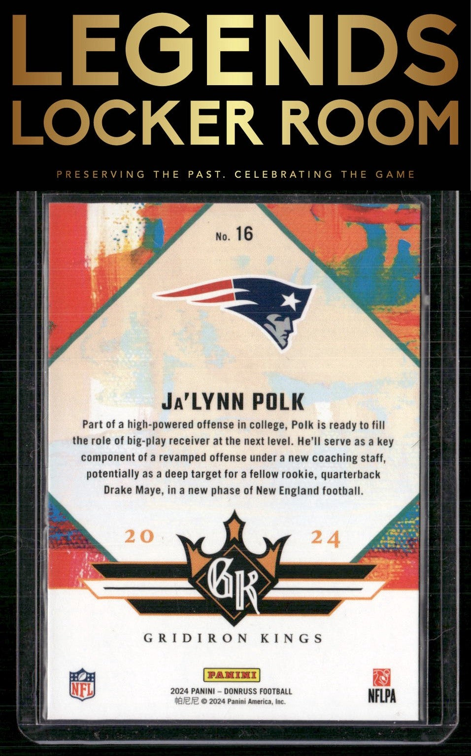 2024 Donruss #16 Ja'Lynn Polk Rookie Gridiron Kings