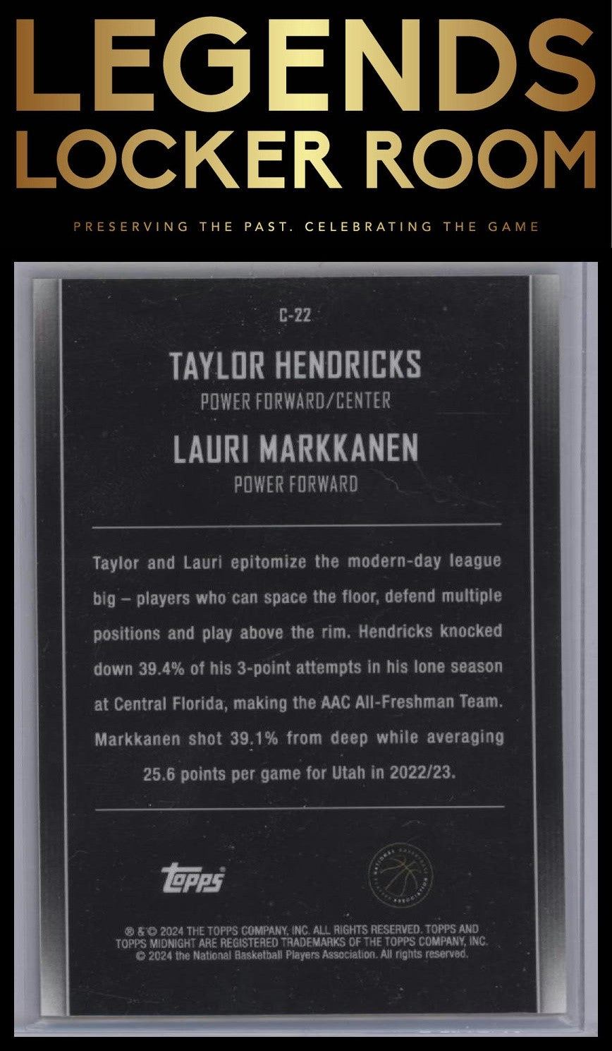 2023-24 Topps Midnight Taylor Hendricks/Lauri Markkanen Constellations /75