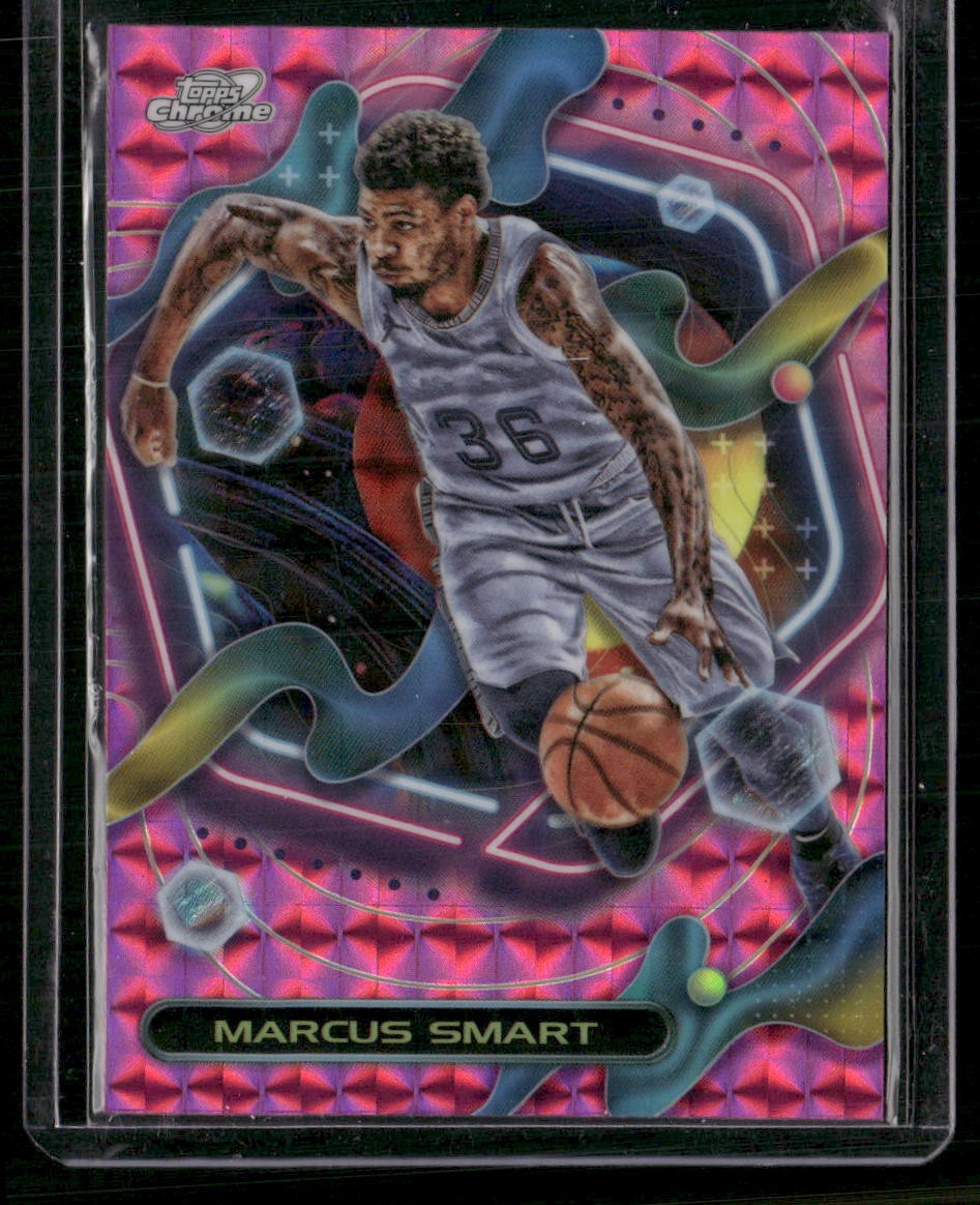 2023-24 Topps Chrome Cosmic #64 Marcus Smart Pink Galaxy Refractors