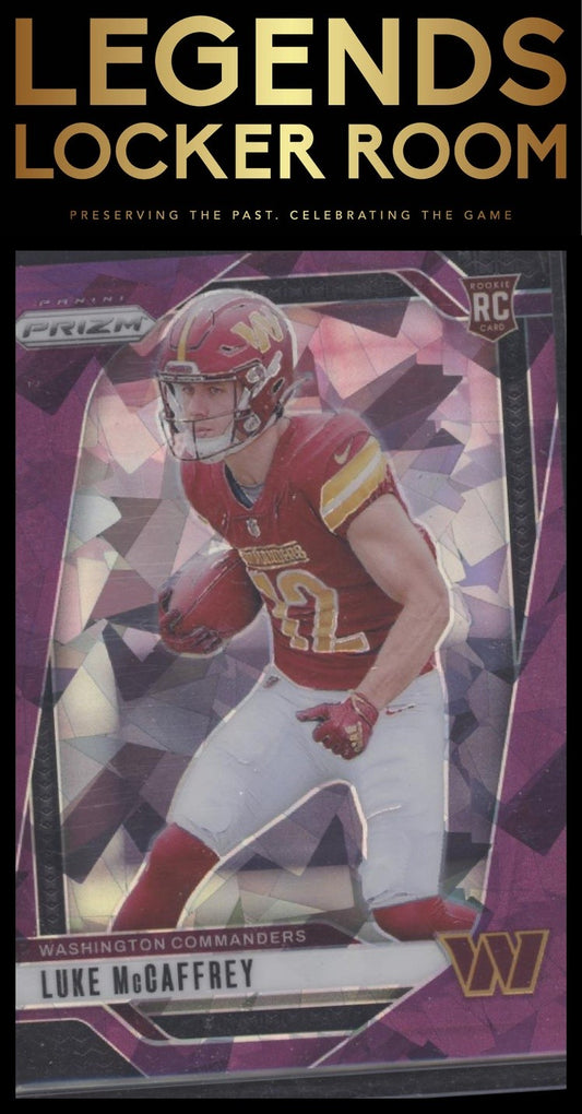 2024 Panini Prizm #367 Luke McCaffrey Purple Ice #/225