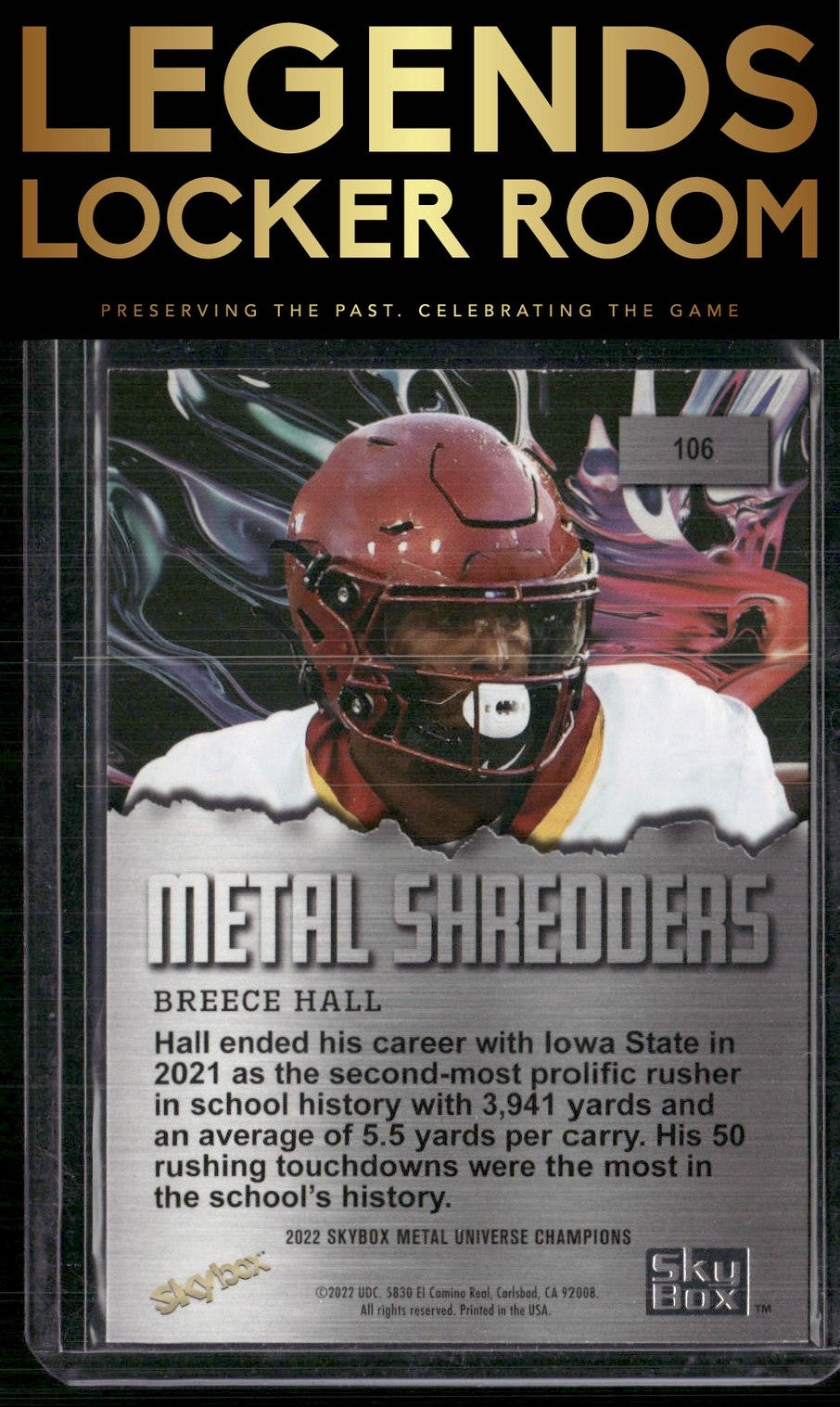 2022 SkyBox Metal Universe Champions #106 Breece Hall