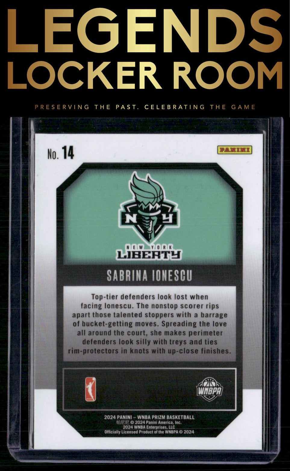 2024 Panini Prizm WNBA #14 Sabrina Ionescu Top Tier