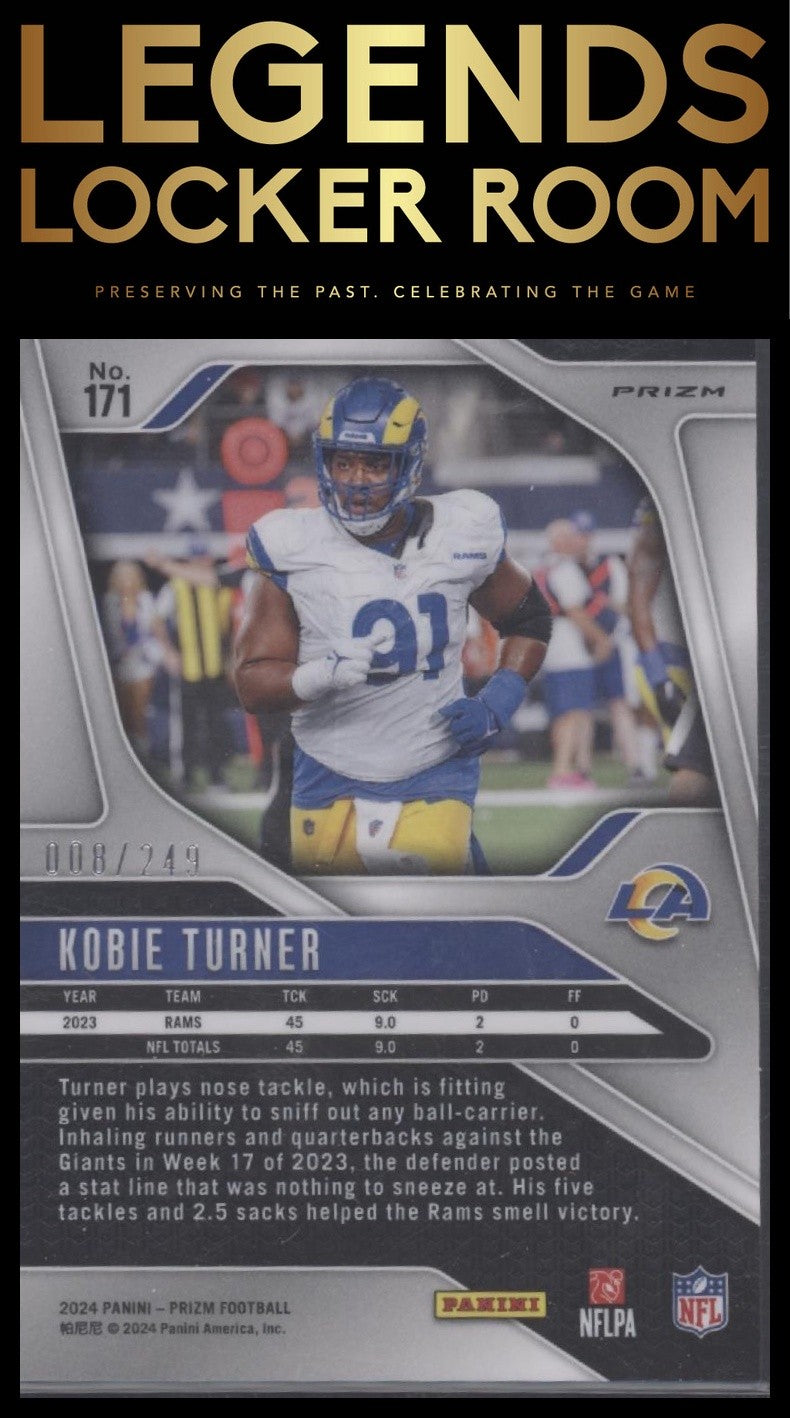 2024 Panini Prizm #171 Kobie Turner Orange #/249